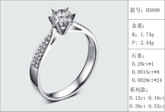 珠寶定制經典款婚鉆：有金重與石重經典款婚鉆300款