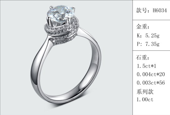 珠寶定制經典款婚鉆：有金重與石重經典款婚鉆300款