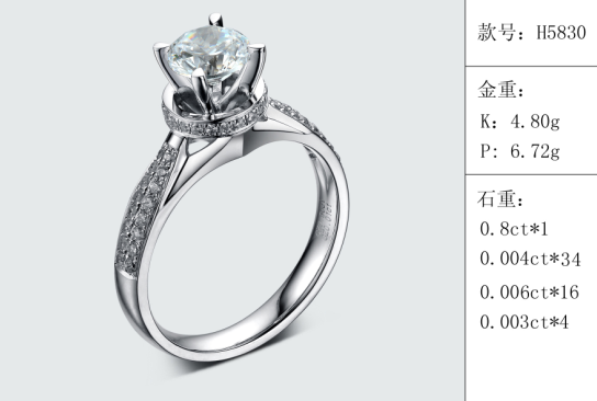 珠寶定制經典款婚鉆：有金重與石重經典款婚鉆300款
