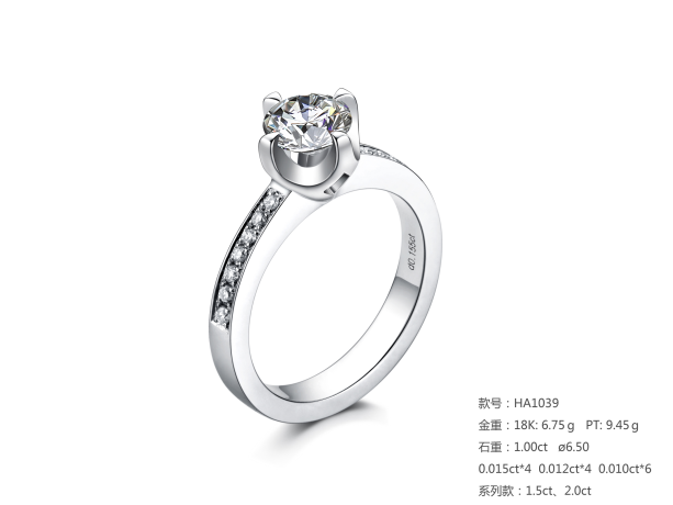 珠寶定制經典款婚鉆：有金重與石重經典款婚鉆300款